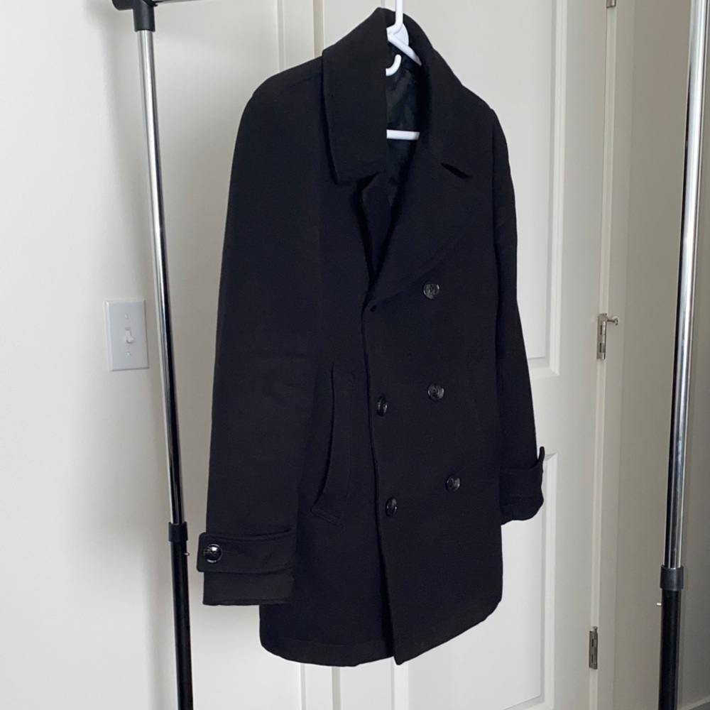 H&M Men's Classic Black Peacoat